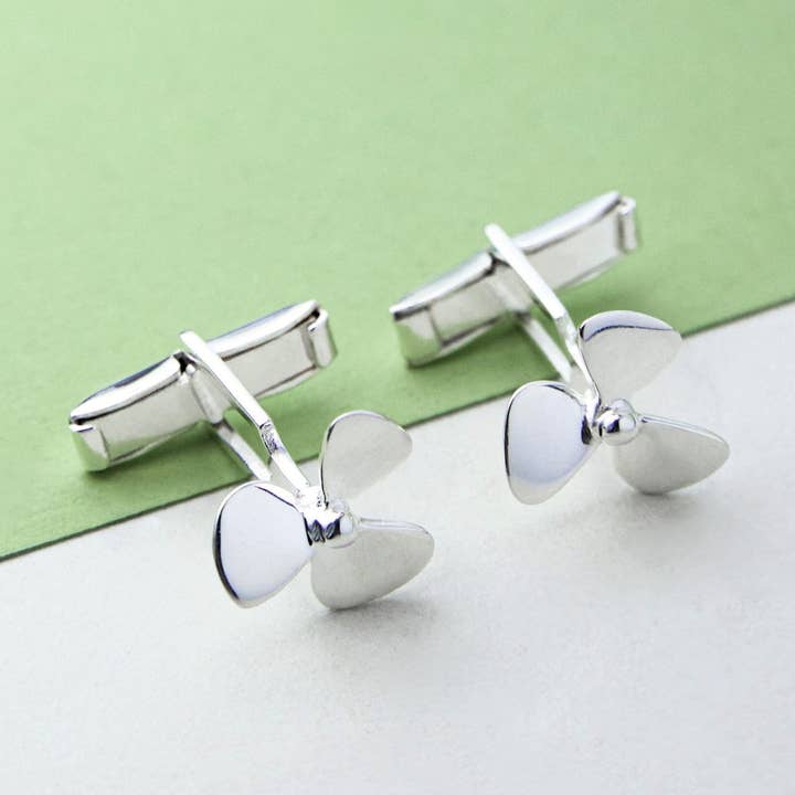 Silver Propeller Nautical Manschettknappar för wholesale av Otis Jaxon London