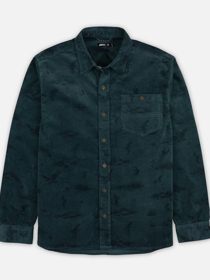 Shoals Corduroy Shirt - Navy for wholesale by Jetty