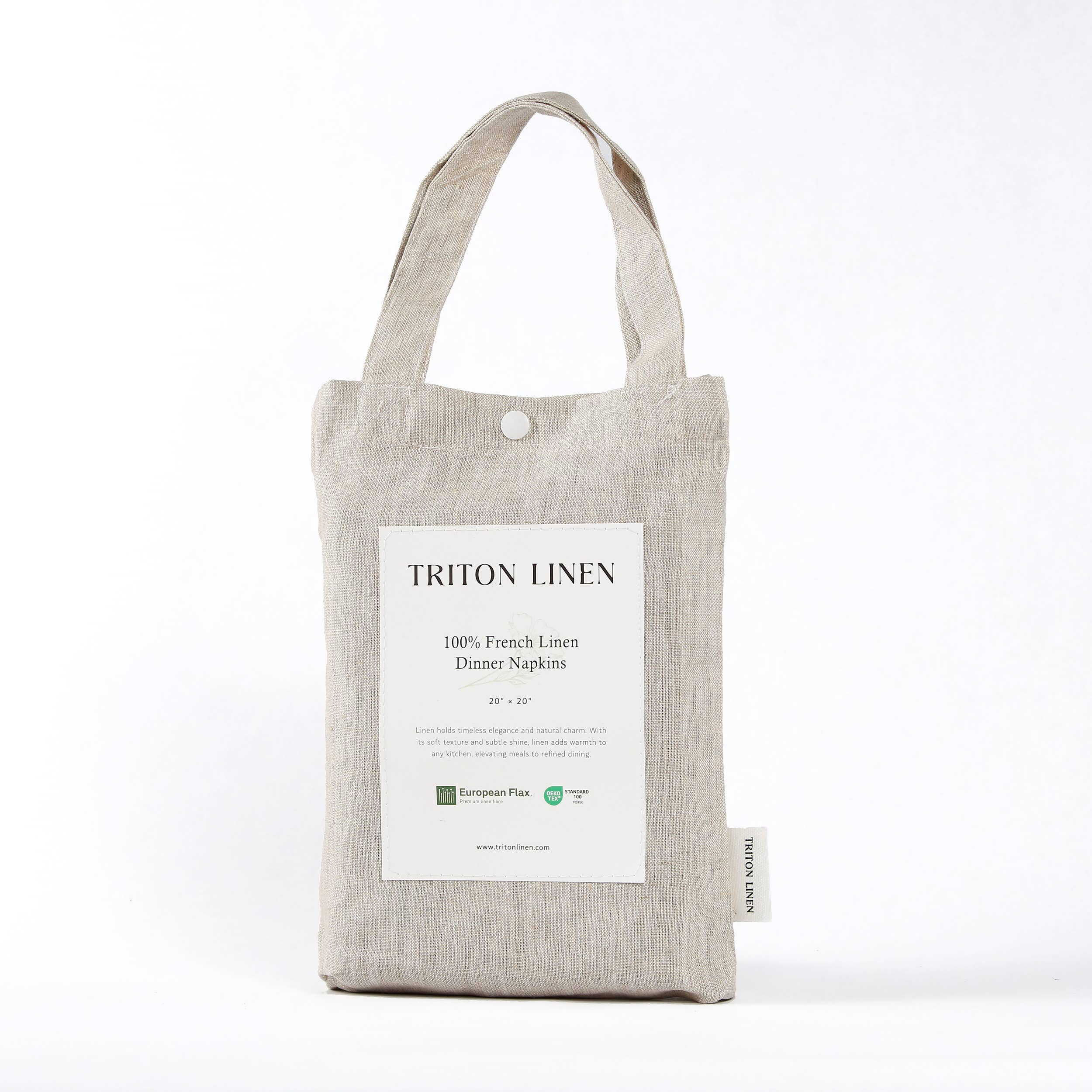 Triton Linen - Vente Serviettes de table en tissu - Serviettes 100 % lin (ensemble de 4) - 20'' x 20'' - Lin naturel5