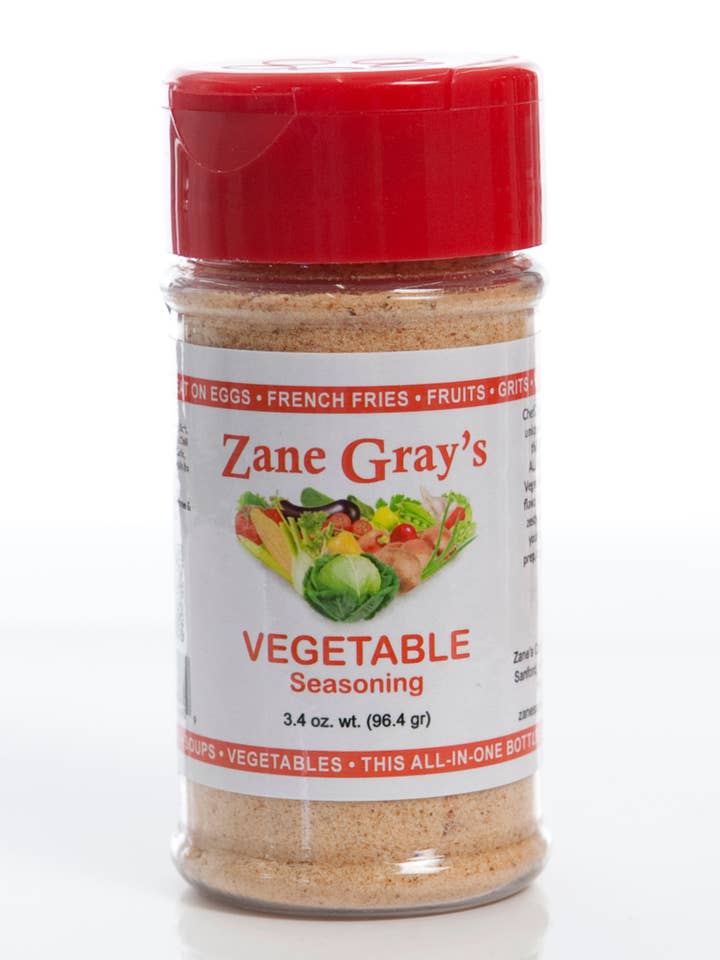 3.4 oz - Zane Gray's Vegetable Seasoning for wholesale by Zane Gray's Vegetable Seasoning