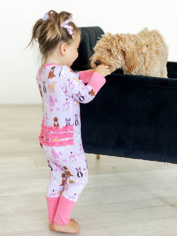 Pastellwelpen Zippy Bambus-PJ für den Großhandel von The Honey Bows