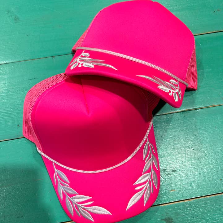 Vibes Hat Company - Wholesale Trucker Hat - Women's - Vibes Neon Pink Captain Foam Trucker | Hat Bar | Blank Caps