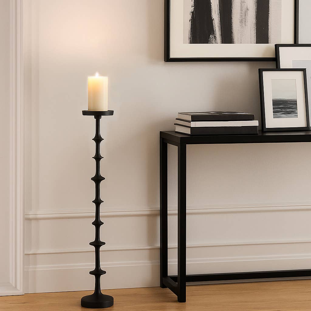 Sagebrook Home - Wholesale Candle Holder - Floor Pillar Candle Holder - Black Metal Abacus, 36 in.1