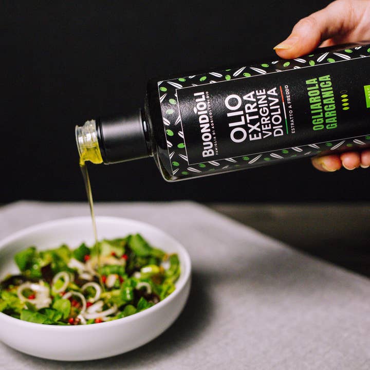 BuondiOli – Großhandel Olivenöl – Italienisches Bio-Olivenöl extra vergine „Ogliarola Garganica“ für Salate1