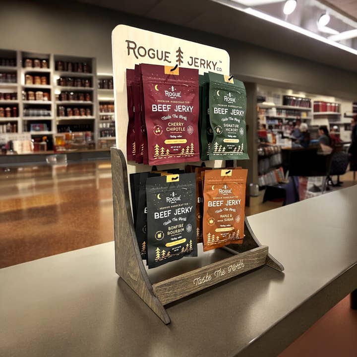 Rogue Jerky Co. - Wholesale Retailer Display - Food & Drink - Rogue Jerky Countertop Display2