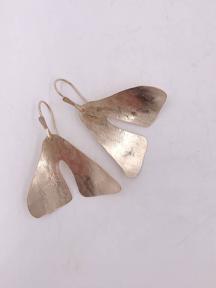 The Moth Earrings for wholesale by McKinley Mizar Fine Art & Jewelry