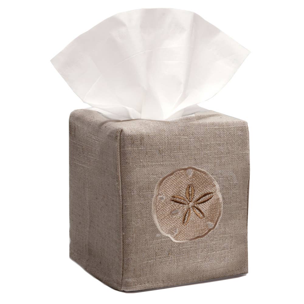 Jacaranda Living – Engroshandel Tissueboks – Kleenexboksbetræk, Naturligt Linned, Broderet7