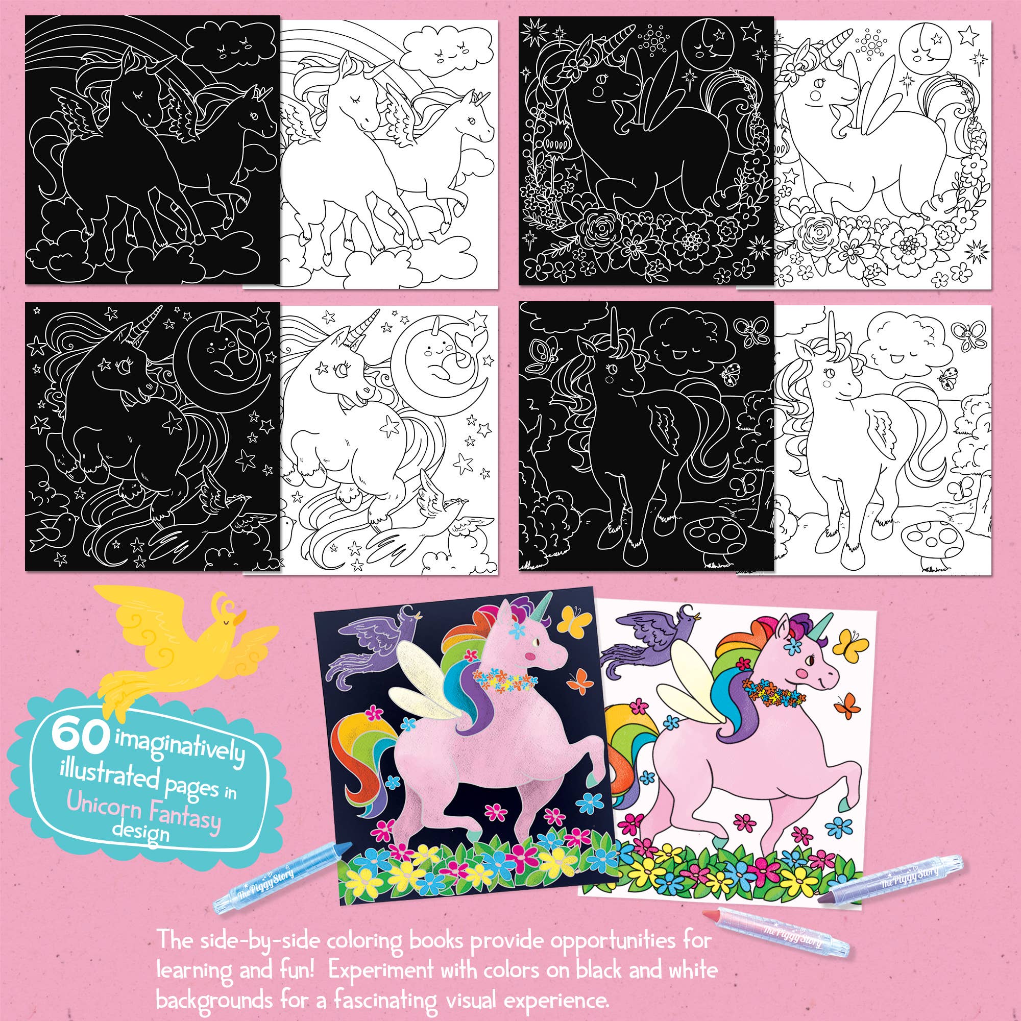 The Piggy Story - Vendita all'ingrosso Pastelli a cera - Bambini e neonati - Shimmer su Black & White Art Center5