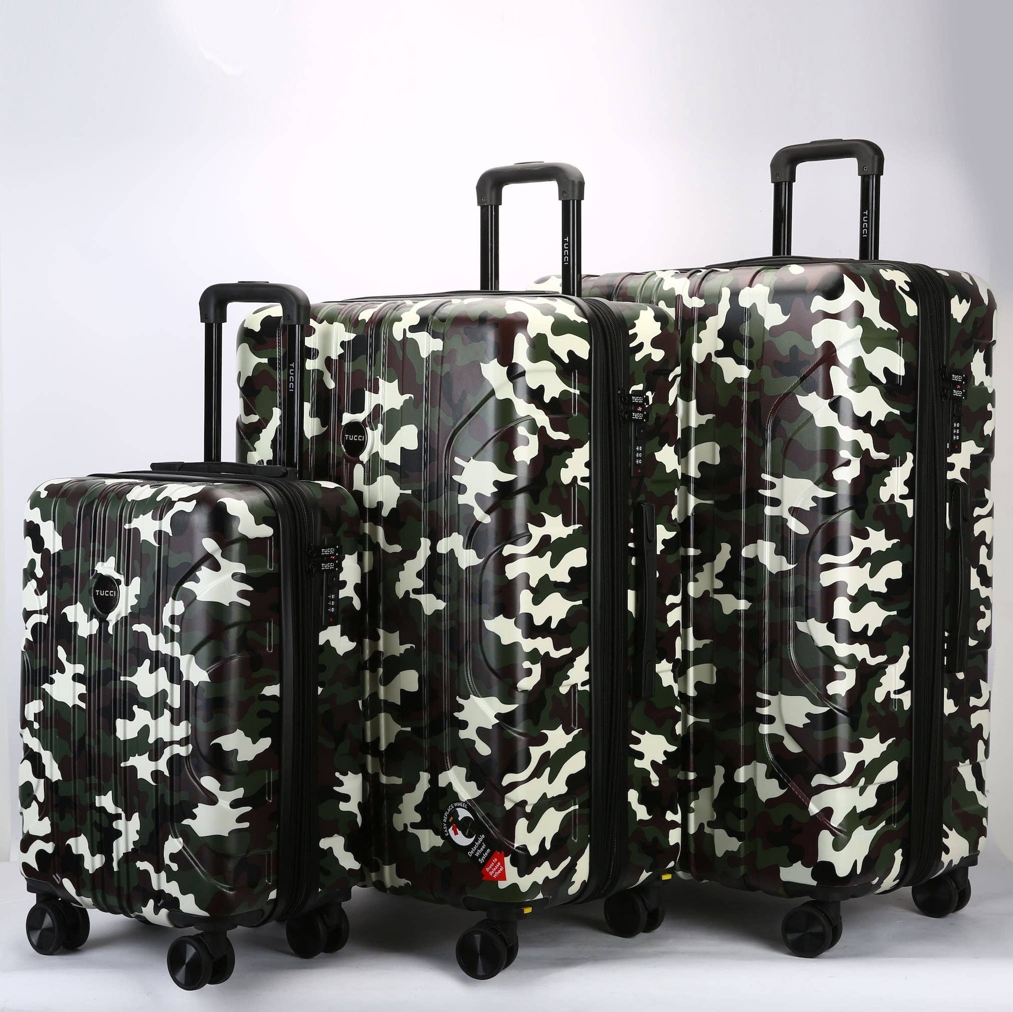 Titanio Travel Goods Group - Wholesale Luggage - TUCCI Armata Camo 3-Piece Luggage Set18