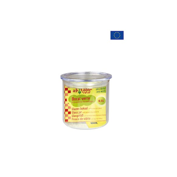 Ecodis - Grand Beau – Großhandel Lebensmittelbehälter – Glasgefäß Ø 9 X10 cm - 0,5 L - Ah! Table!0