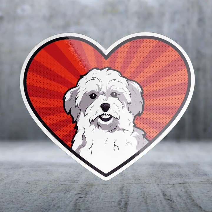 Havanese Heart - Klistermärke för wholesale av Two Feet Treats