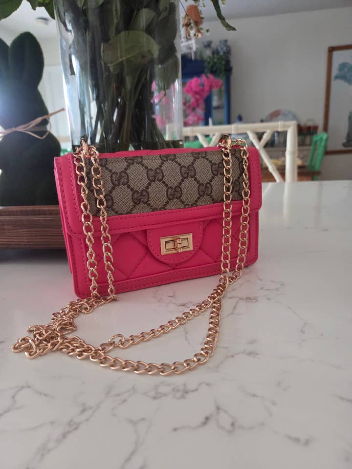 NEW BARBIE PINK GG CROSSBODY for wholesale by Contagious Couture