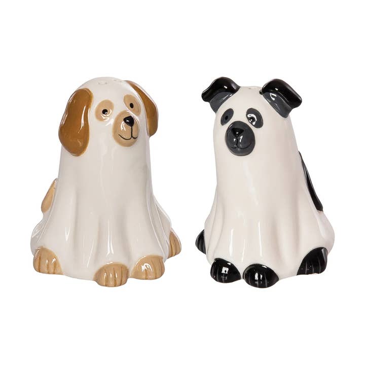 Halloween Ghost Dogs Salt & Pepper Shaker Set for wholesale by C&F Home