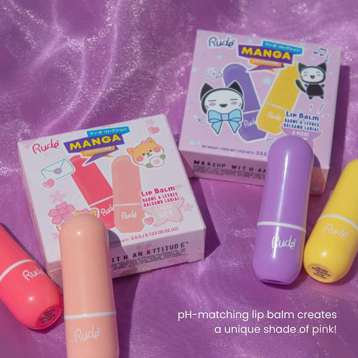 Rude Cosmetics - Wholesale Lip Balm Set - Manga Collection Lip Balm Duo
