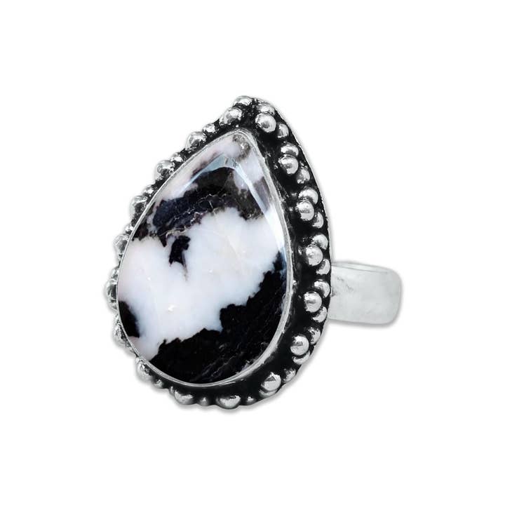 Handmade Jewels - Wholesale Cocktail/Statement Ring - Buffalo Turquoise Rings – Handmade, Silver-Plated, Boho Style7