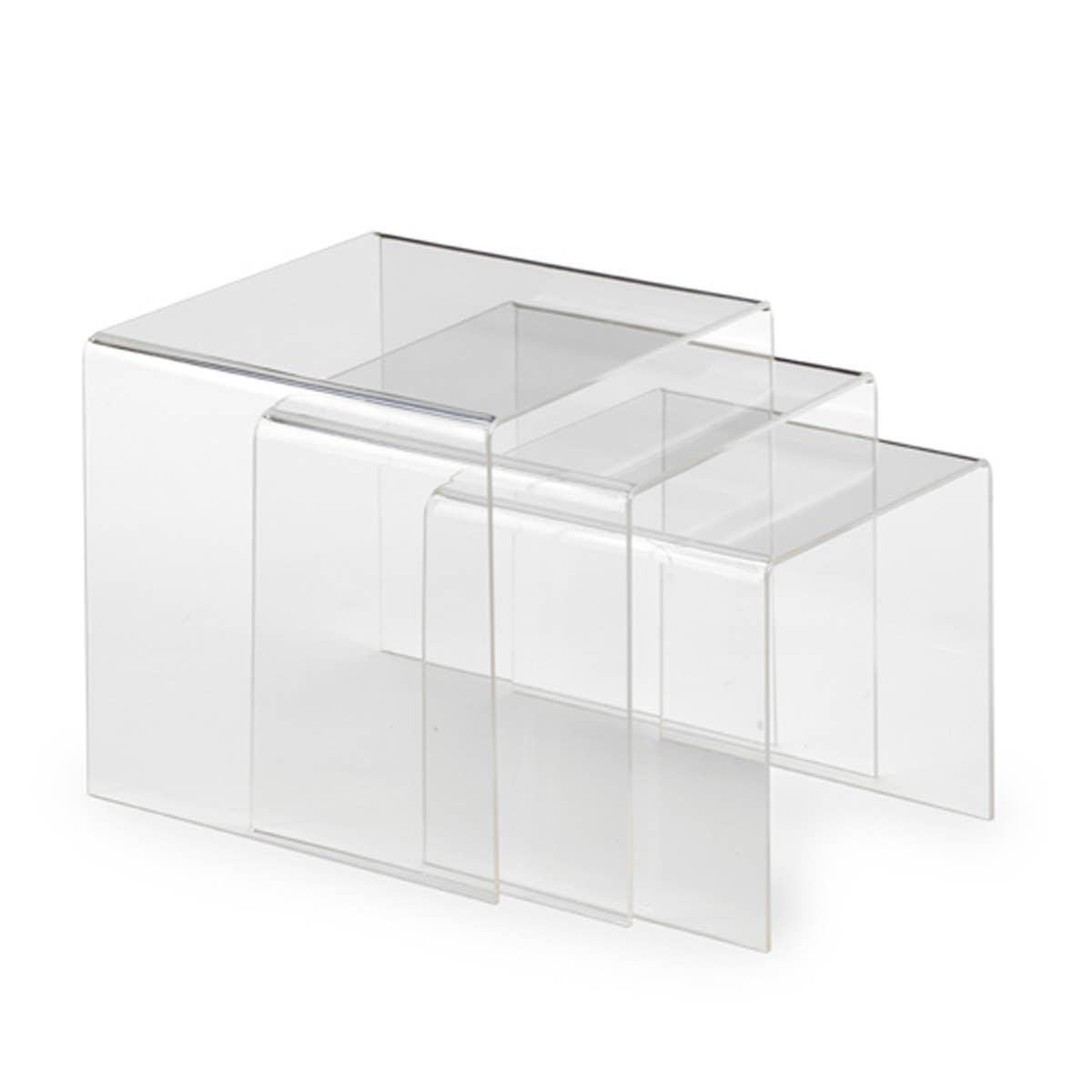 Tripar International – Suporte de joias e exposição por atacado – Risers acrílicos transparentes4