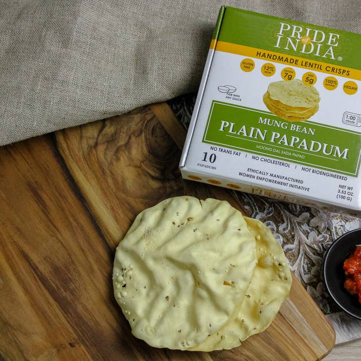 PRIDE INDIA BRANDS - Wholesale Crackers - Plain Mung Bean Papadum Lentil Crisp8