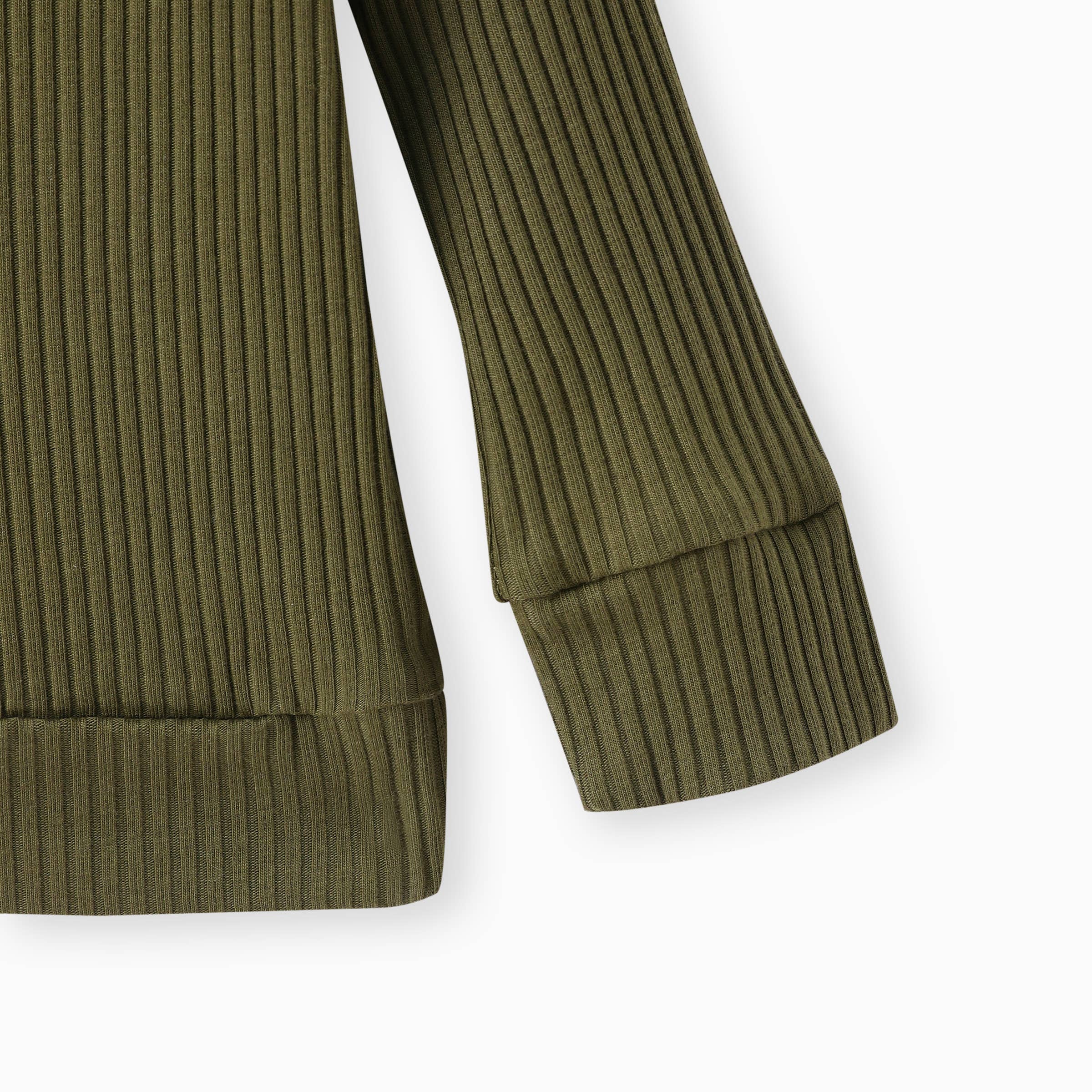 PatPat - Wholesale Top & Pant Set - Baby - 2pcs Baby Boy Solid Cotton Pullover and Dinosaur Pants Set4