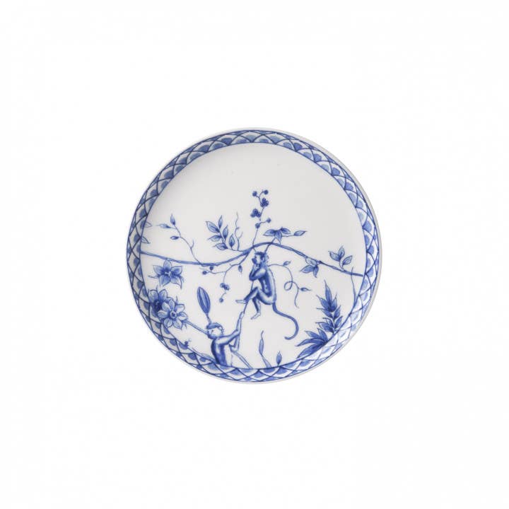 Heinen Delfts Blauw - Wholesale Dinner Plate - Petit four Monkeys plate 12 cm