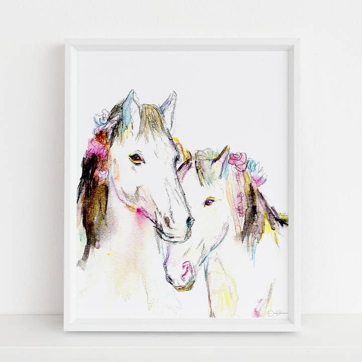 "Wild, Wild Horses" Horse Watercolor Print (Copy) for wholesale by Jess Buhman Art