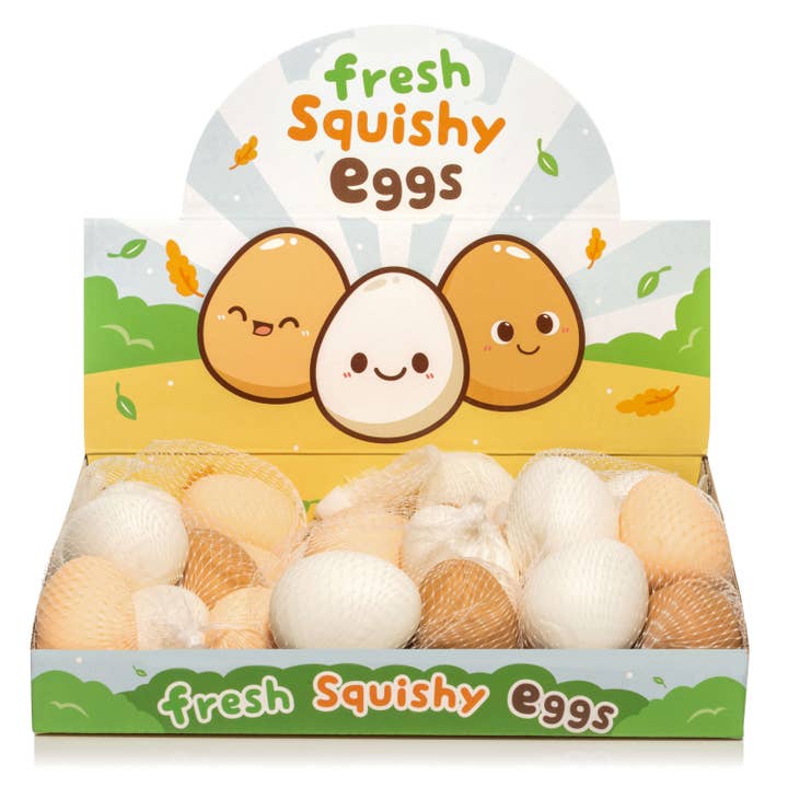Kawaii Slime Company - Wholesale Squishy Toy - Kids & Baby - Fresh Squishy Eggs Sensory Toys (6pcs/case)