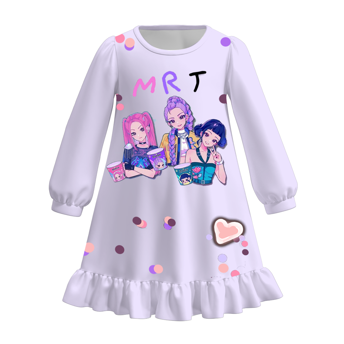 Auraquise - Vente Ensemble haut et pantalon – enfant - Collection Vendeuse à Succès Thématique Chasseurs de Démons Kpop pour Enfants en Violet3