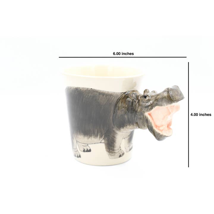 Art Floral Trading LLC - Wholesale Coffee Mug - MUG236 Hippo mug 10 oz