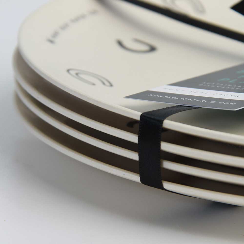 Hunt Seat Paper Co. - Wholesale Dinner Plate - Lucky Cream Dinner Plate - Set of Four4