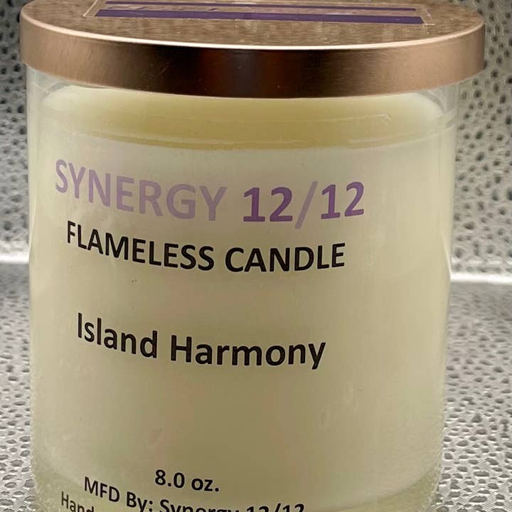 Flameless Candle (8.0 oz.) Island Harmony for wholesale by Synergy 12/12
