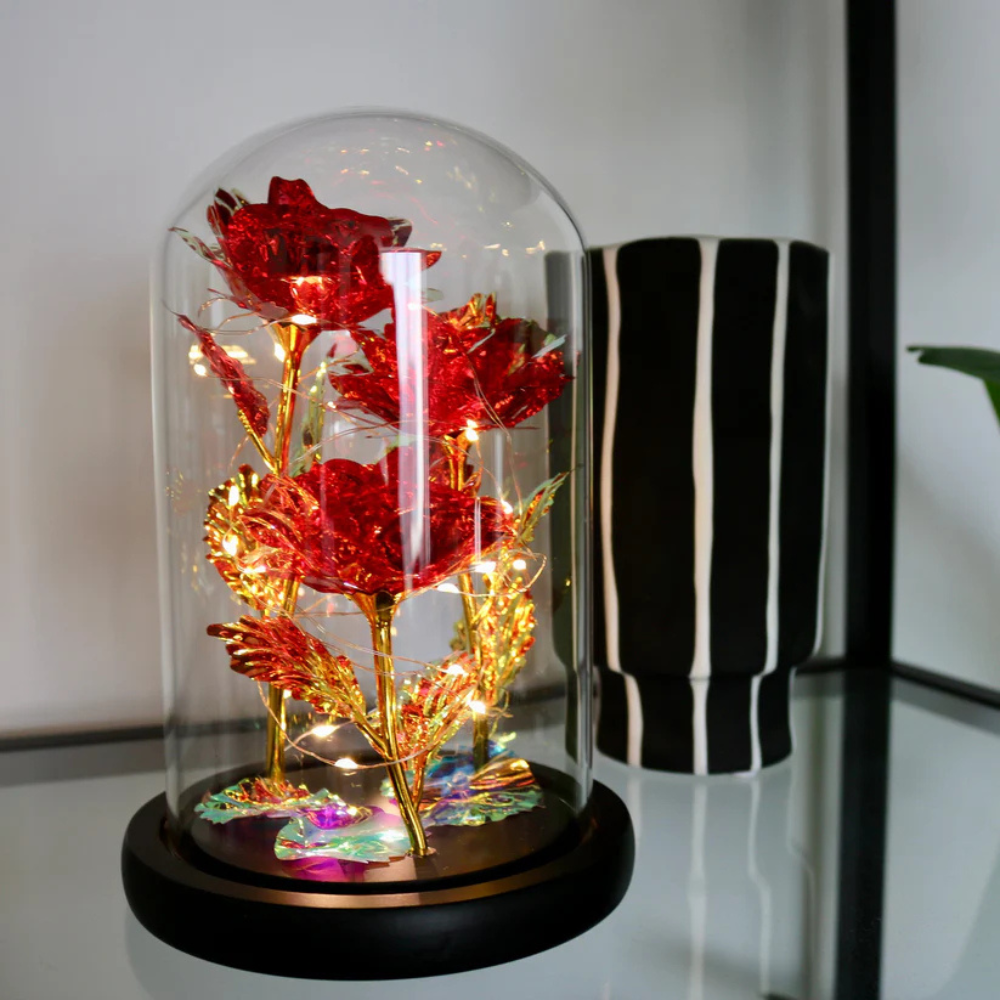 Moderny – wholesale Dekorativt bordsobjekt – Faerelle™ Glittrig Ros28