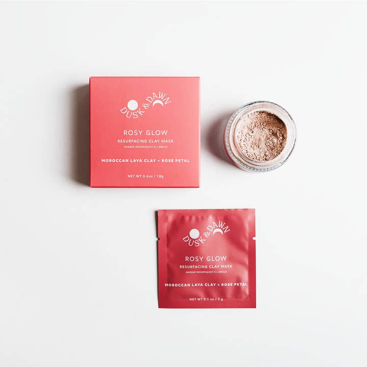 Giften Market - Wholesale Skincare Face Mask - Rosy Glow Resurfacing Clay Mask - 1 Skincare Treatment Pouch2