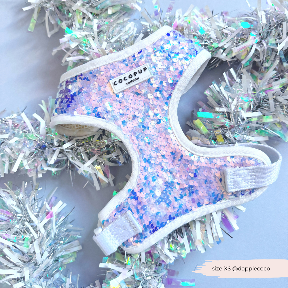 Cocopup London - Vendita all'ingrosso Pettorina - Cani - Imbracatura LUXE Party con Paillettes Olografiche4