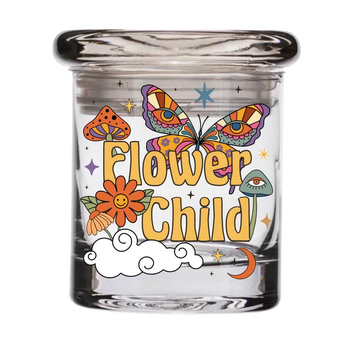 The Retrograde Shop - Wholesale Jar - 1/4th Oz Airtight Glass Stash Jars – Set of 3 Designs3