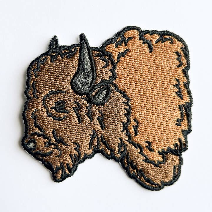 Field Trip Threads - Vendita all'ingrosso Toppe - Toppa termoadesiva ricamata Bison Buffalo per cappelli e abbigliamento0