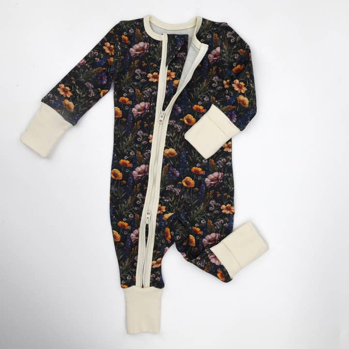 Earthy - Wholesale Sleepsuit - Baby - Organic Cotton Baby Pajamas 2-Way Zipper Sleeper, Isabelle
