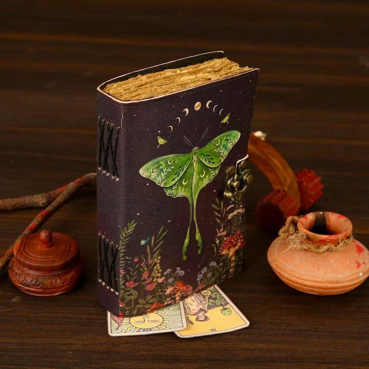 Leatherooze - Wholesale Journal/Diary - Luna Moth Leather journal- 5x7 inches 200 page5