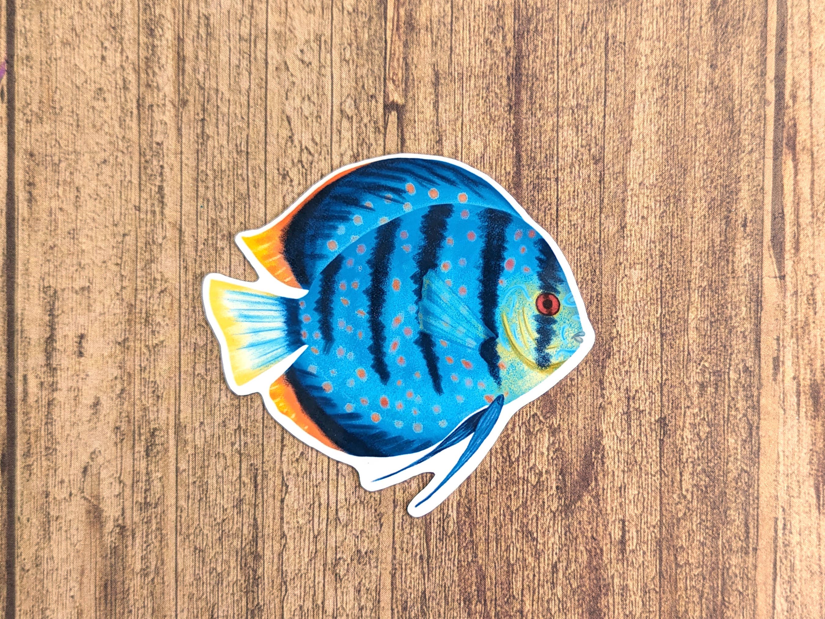 Proper Wolf - Vente Autocollant - Autocollant en vinyle Discus Fish1