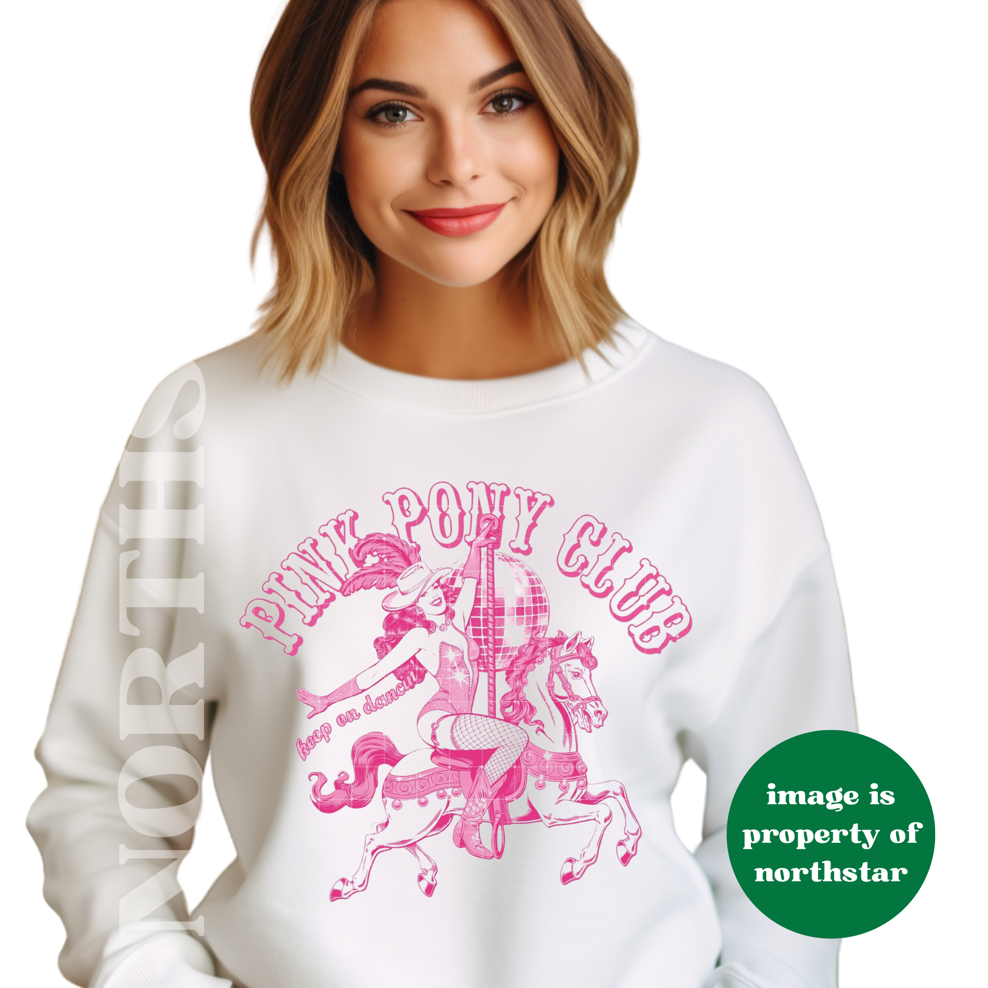 Northstar – wholesale Graphic sweatshirt – Women’s – Pink Pony Club Sweatshirt - Chappell Roan Sweatshirt 1