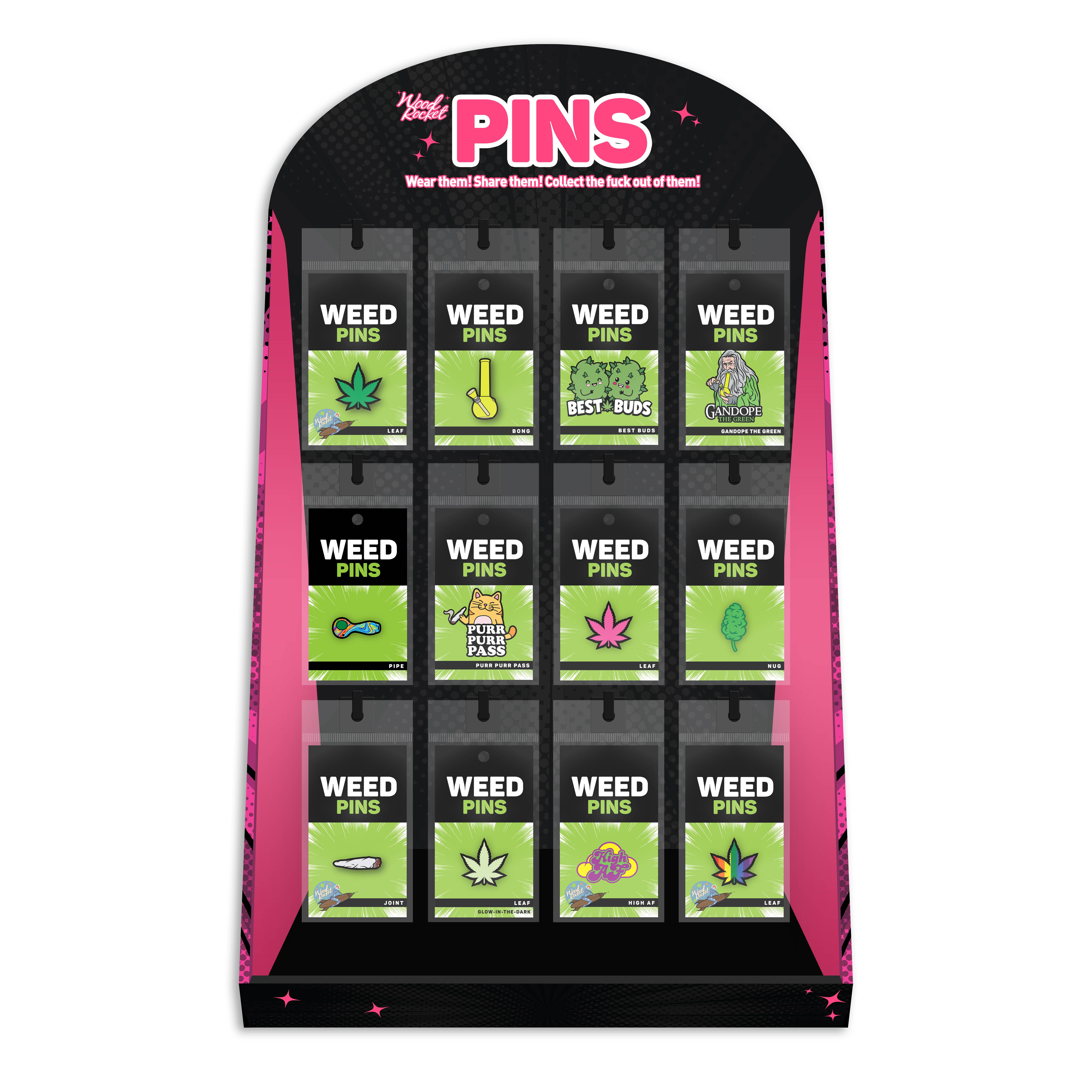Wood Rocket Products - Wholesale Retailer Display - Accessories - Pin Weed Pack, WEB-0040