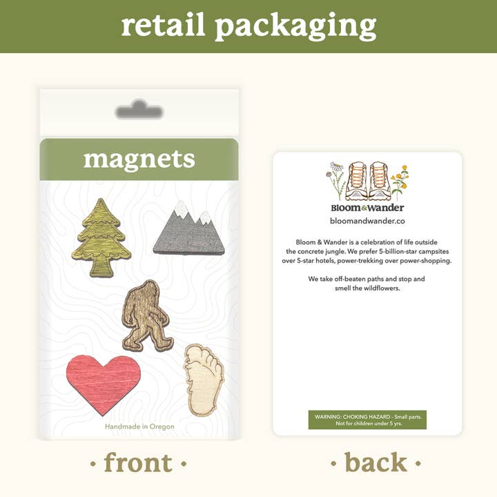 Bloom & Wander - Stickers and Gifts for Nature lovers! - Wholesale Magnet - Washington Magnets | WA State Gifts | Travel - Customizable