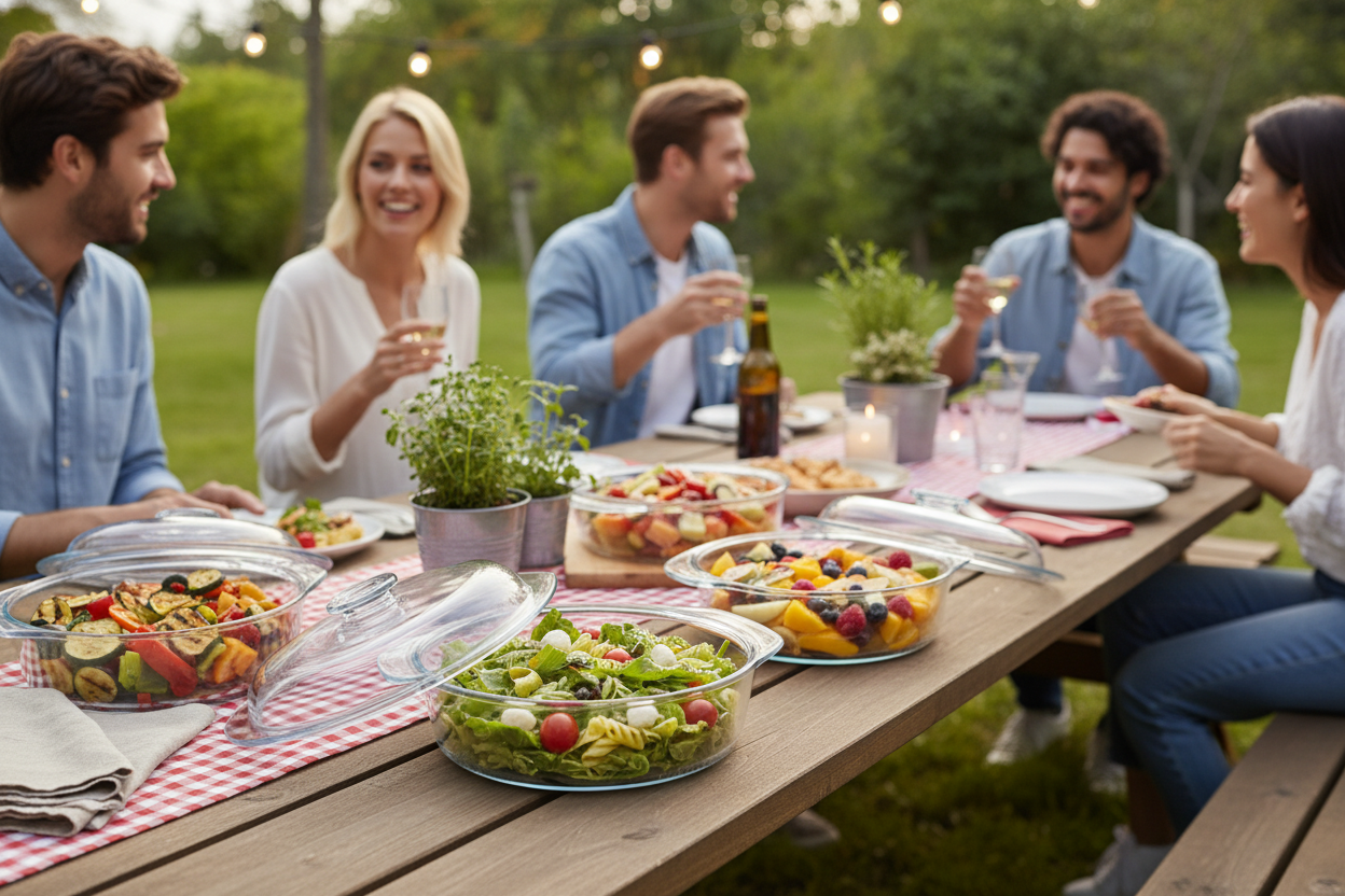 Kadra Kitchenware - Wholesale Baking Dish - Simax 6pc Round Casserole Set with Glass Lids 0.75-1.5 Qt2