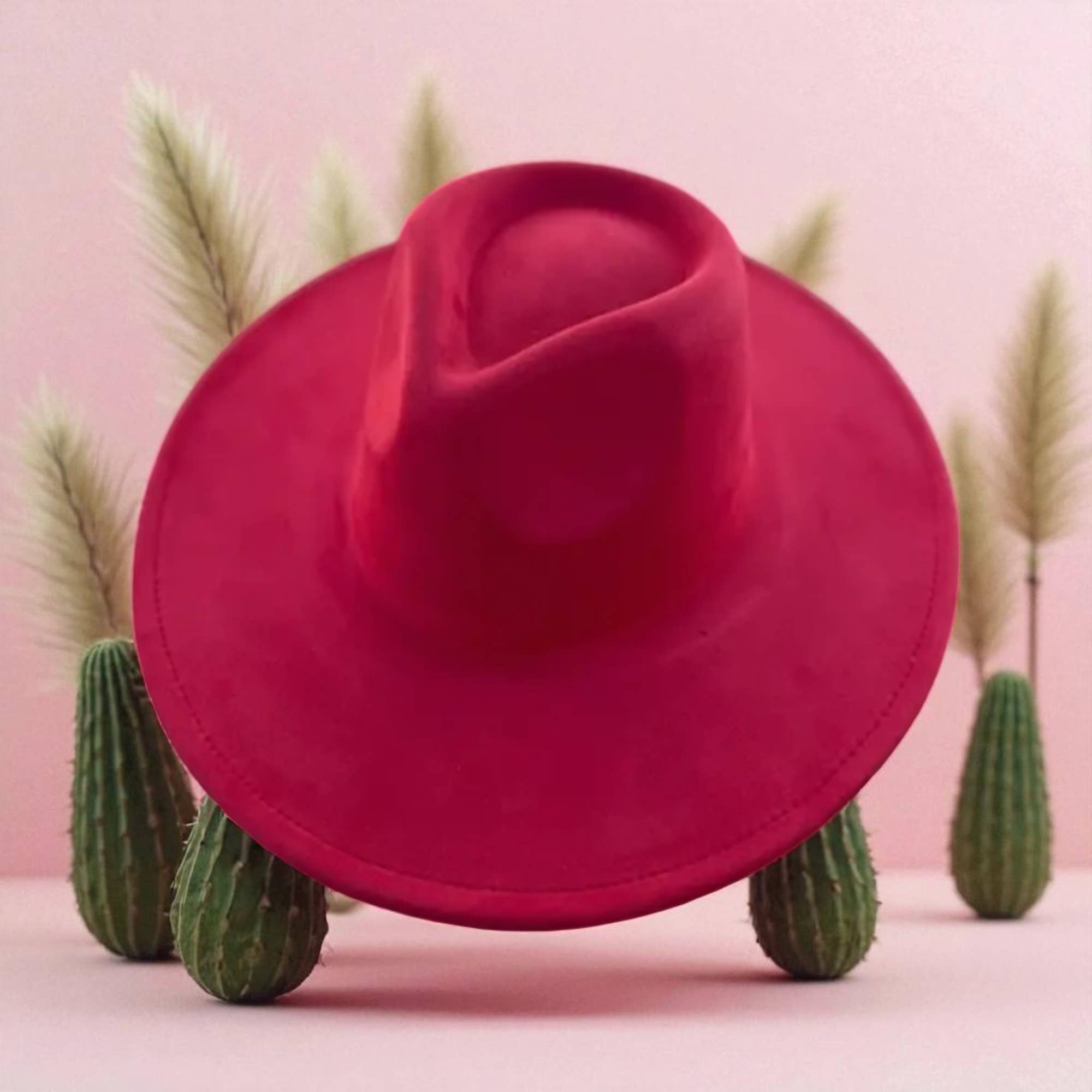 One and Only Accessories - Wholesale Fedora - Women's - Vegan Suede Wide Brim Rancher Hat  12