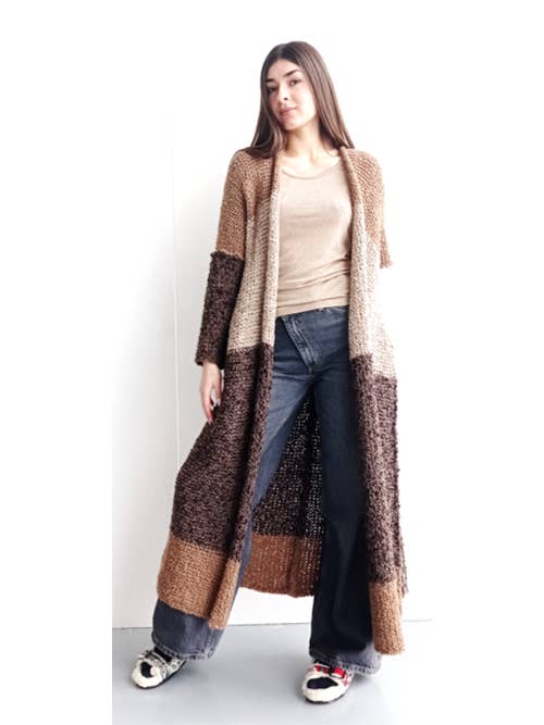 NOGOON - Wholesale Cardigan - Women's - LONG REVERSE CURL CARDIGAN2