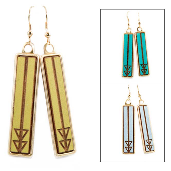 Pendientes colgantes geo - Flecha geométrica para venta al por mayor de Once Again Sam