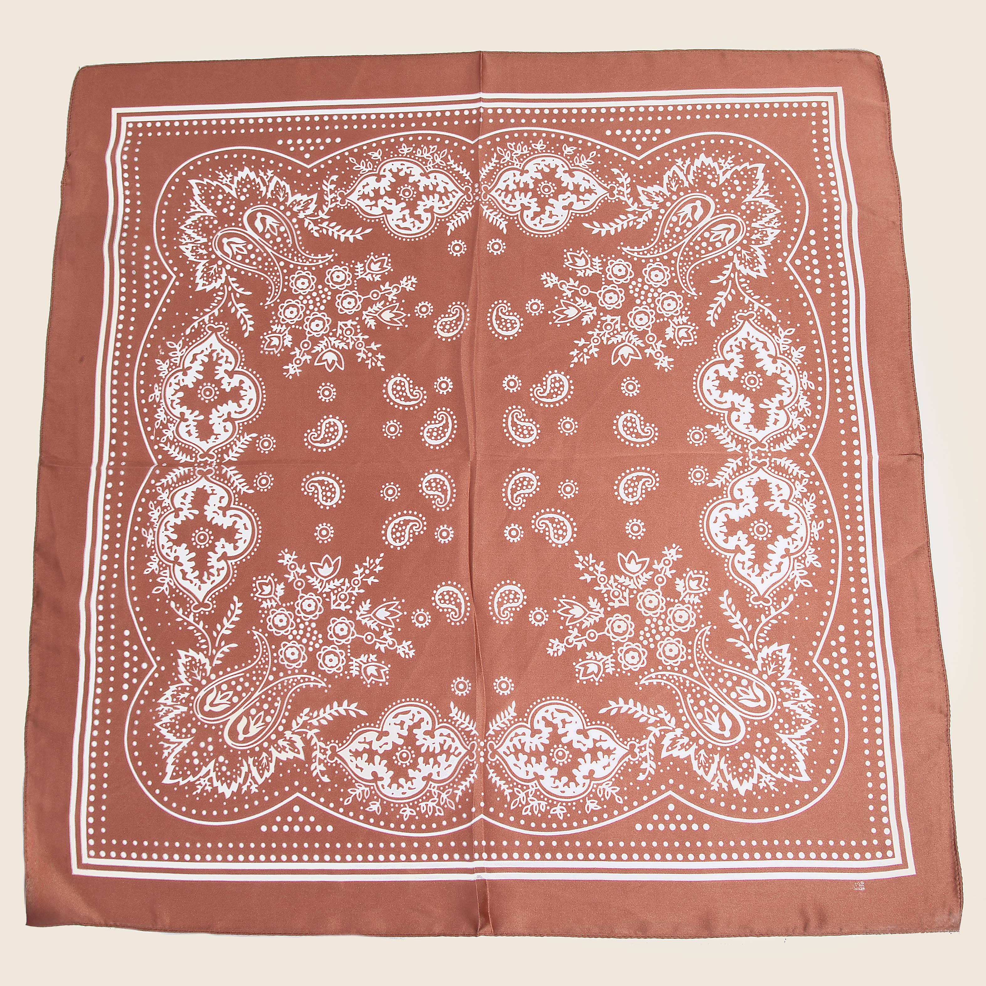 Anarchy Street - Wholesale Scarf - Women's - Light Paisley Design Square Bandana Scarf1