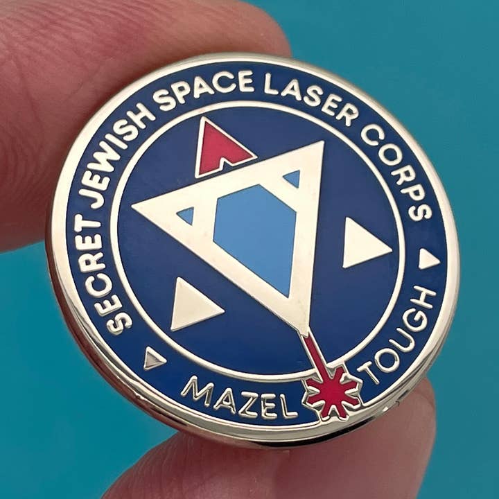 Secret Jewish Space Laser Corps Enamel Mini Pin for wholesale by Dissent Pins