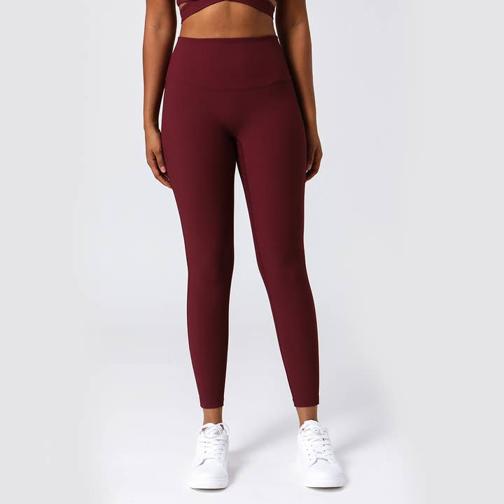 Women Ribbed High Waist No Front Seam Fitness Yoga Leggings for wholesale by Sodalemon