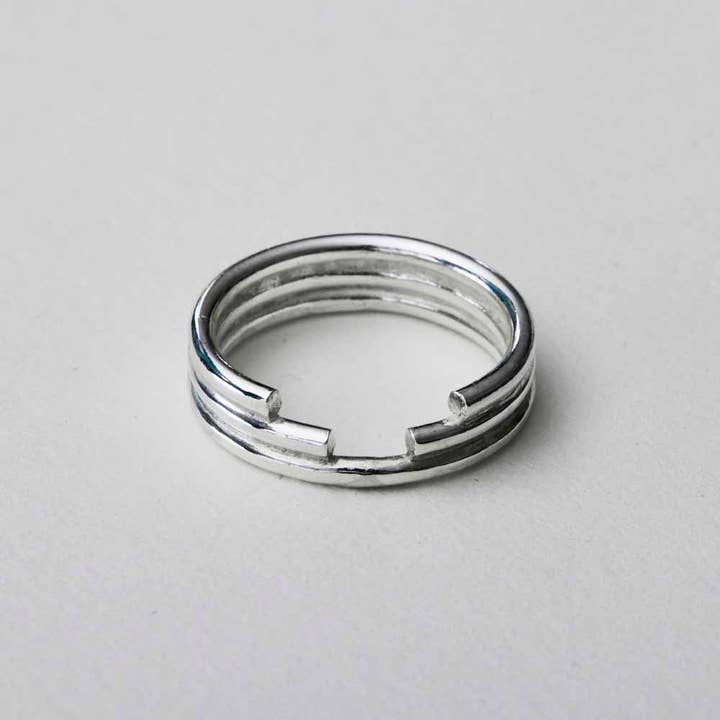 ASHES ring - 14k Gold-Sterling Silver combo for wholesale by AFRAAMBA · Handmade Jewelry