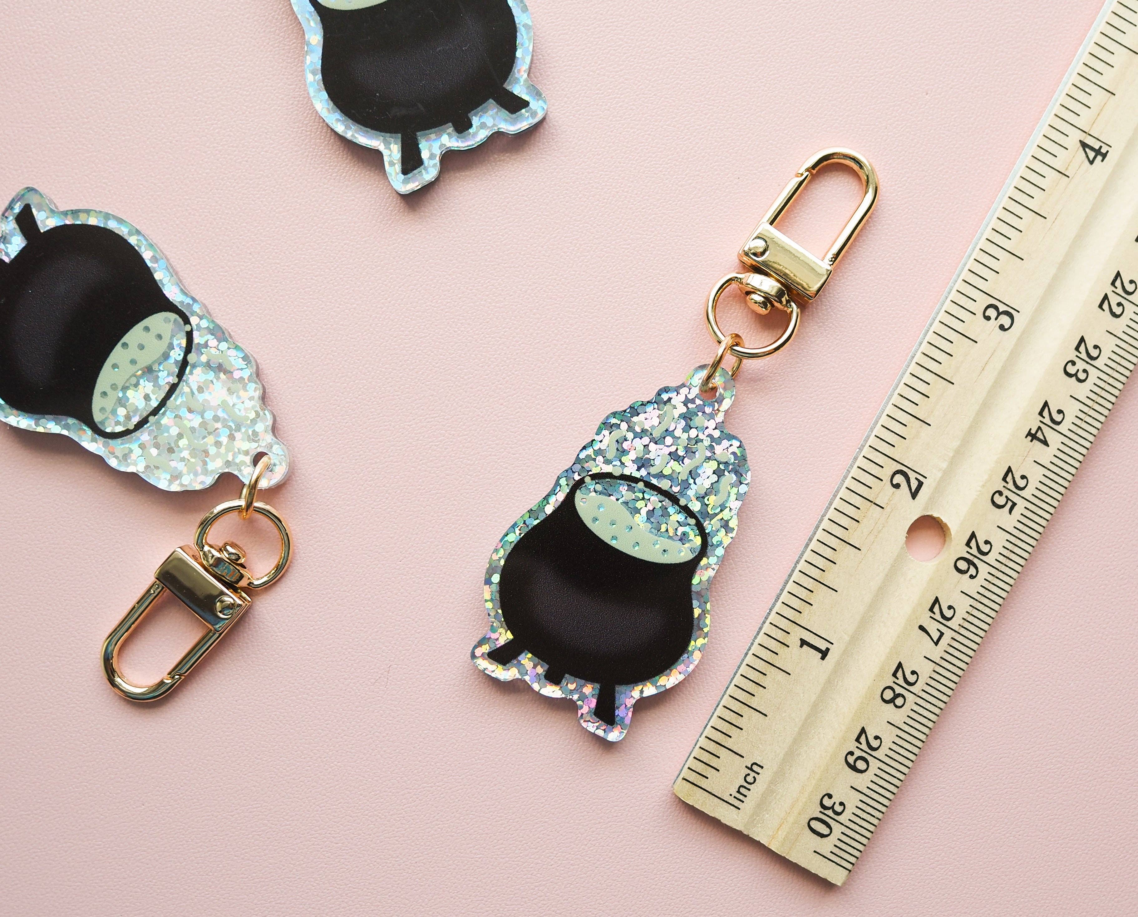The Harpy Otter Co - Wholesale Keychain - Women's - Sparkly Witchy Cauldron Keychain Charm1