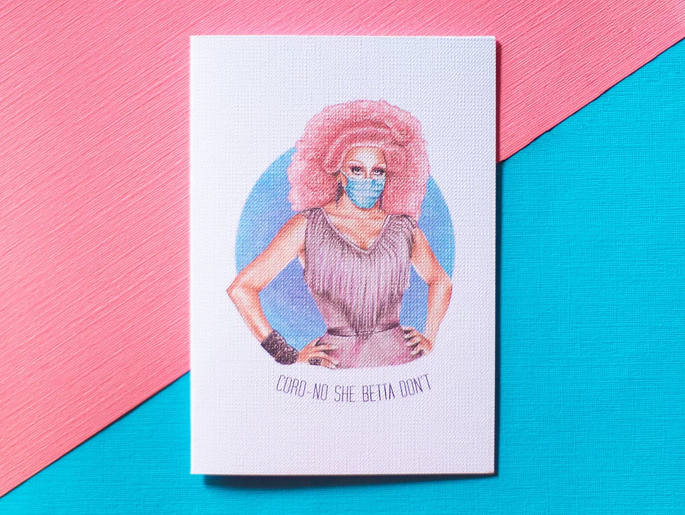 Mandy Illustrates – wholesale Everyday greeting card – Coro-No You Betta Don't Card0